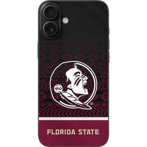 Florida State University Pattern Jersey iPhone 16 Plus Skin